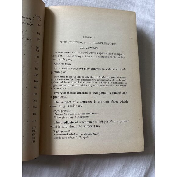 Higher English By J.N. Patrick 1896 Hardcover Grammar Book With Preface & Lesson - Picture 6 of 15